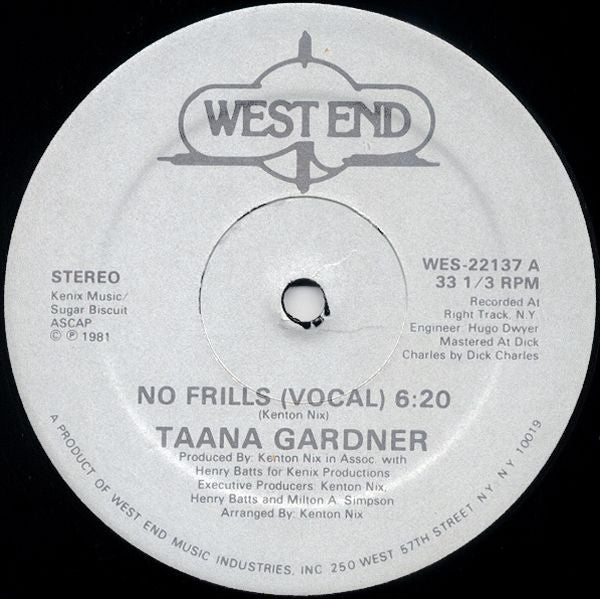 Taana Gardner : No Frills (12
