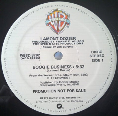 Lamont Dozier : Boogie Business (12