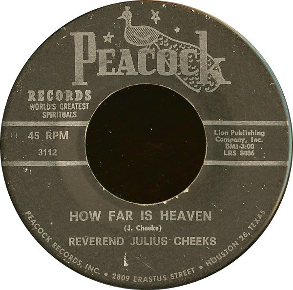 Julius Cheeks : How Far Is Heaven / Hide Behind The Mountain (7