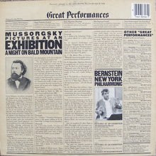 Load image into Gallery viewer, Modest Mussorgsky : Leonard Bernstein, The New York Philharmonic Orchestra : Pictures At An Exhibition/A Night On Bald Mountain (LP, Comp, RE)