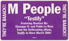 Load image into Gallery viewer, M People : Testify (12&quot;, Promo)