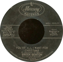 Load image into Gallery viewer, Brook Benton : You're All I Want For Christmas / This Time Of The Year (7")