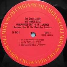 Load image into Gallery viewer, The Great Society With Grace Slick : Conspicuous Only In Its Absence (LP, Album, RE)
