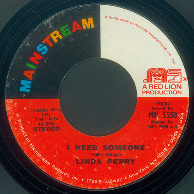 Linda Perry (4) / Linda Perry (4) & Soul Express (3), Eddie Billups : I Need Someone (7