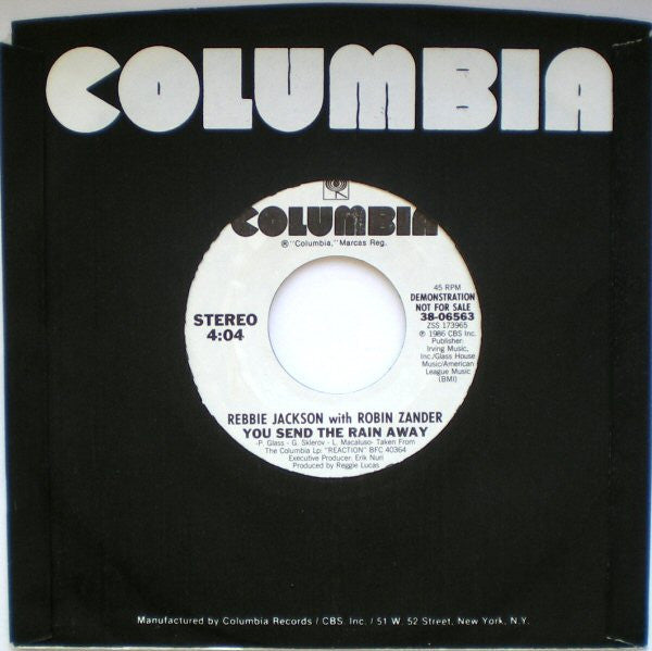 Rebbie Jackson with Robin Zander : You Send The Rain Away (7
