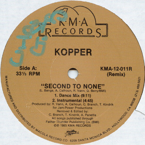 Kopper (2) : Second To None (Remix) (12