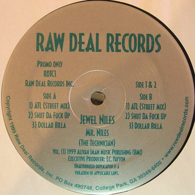 Mr. Niles : Atl / Shut Da Fuck Up / Dollar Billa (12