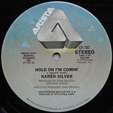 Karen Silver : Hold On I'm Comin' (12