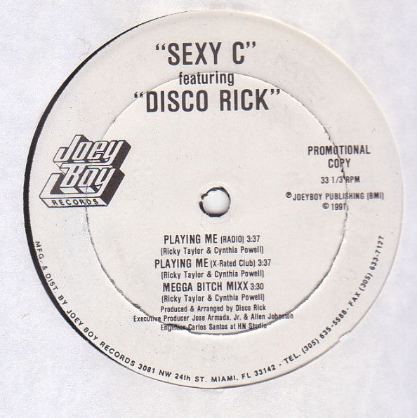 Sexy C Featuring  Disco Rick /  The Dogs Featuring  Disco Rick : Playing Me / Work It Out (12