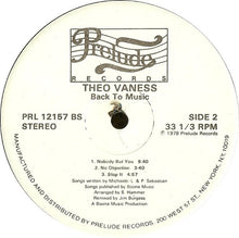Load image into Gallery viewer, Theo Vaness : Back To Music (LP, Album)