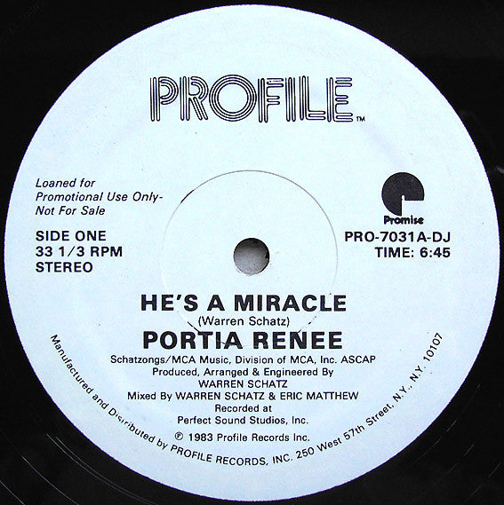 Portia Renee : He's A Miracle (12