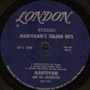 Mantovani And His Orchestra : Mantovani's Golden Hits (7", Comp, Jukebox)