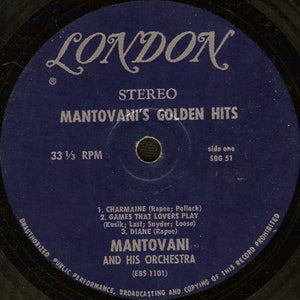 Mantovani And His Orchestra : Mantovani's Golden Hits (7", Comp, Jukebox)