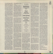 Load image into Gallery viewer, Itzhak Perlman – Felix Mendelssohn-Bartholdy / Max Bruch – André Previn, The London Symphony Orchestra : Concerto In E Minor / Concerto No. 1 In G Minor (LP)