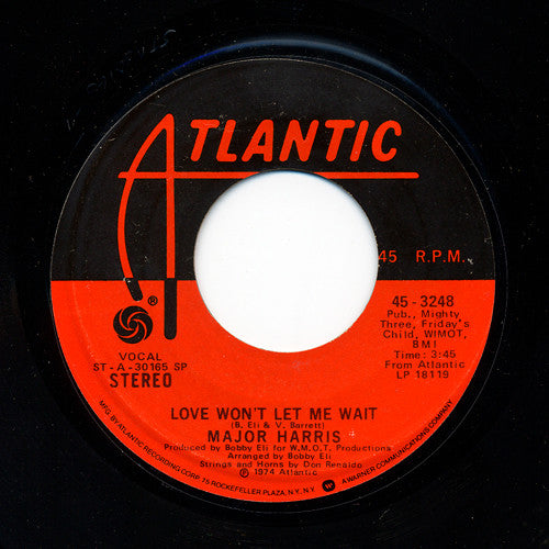 Major Harris : Love Won't Let Me Wait (7