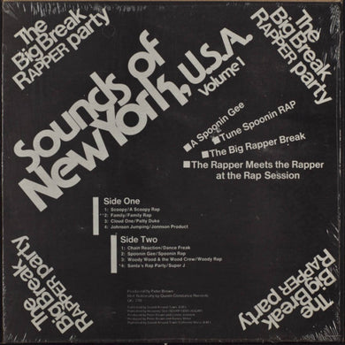 Various : Sounds Of New York, U.S.A. Volume 1 - The Big Break Rapper Party (LP, Comp)