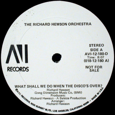 The Richard Hewson Orchestra : What Shall We Do When The Disco's Over? (12