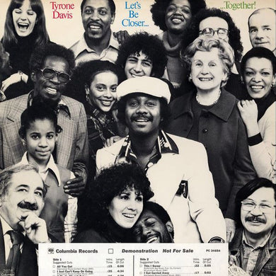 Tyrone Davis : Let's Be Closer Together (LP, Album, Promo)