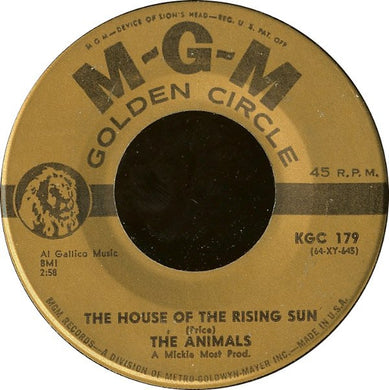 The Animals : The House Of The Rising Sun / I'm Crying (7