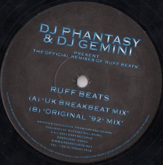 DJ Phantasy & DJ Gemini : The Official Remixes Of 'Ruff Beats' (12