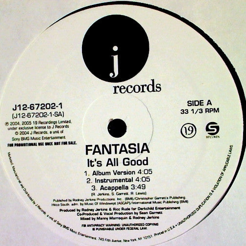Fantasia (4) : It's All Good (12