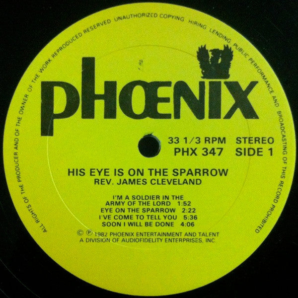 Buy Rev. James Cleveland : His Eye Is On The Sparrow (LP, Comp) Online ...