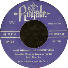 Load image into Gallery viewer, Louis Prima And His Orchestra : Italian-American Comedy Favorites (7", EP, Red)