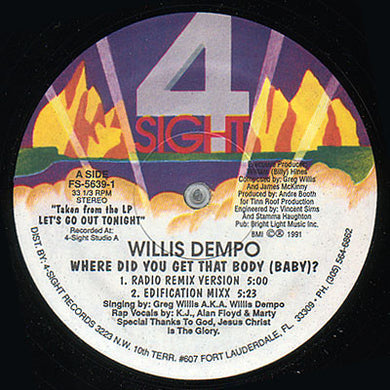 Willis Dempo : Where Did You Get That Body (Baby) (12