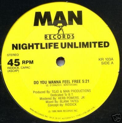 Nightlife Unlimited : Do You Wanna Feel Free (12