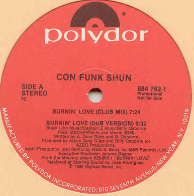 Con Funk Shun : Burnin' Love (12