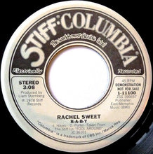 Load image into Gallery viewer, Rachel Sweet : B-A-B-Y (7", Single, Promo)