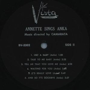 Annette (7) : Annette Sings Anka (LP, Album)