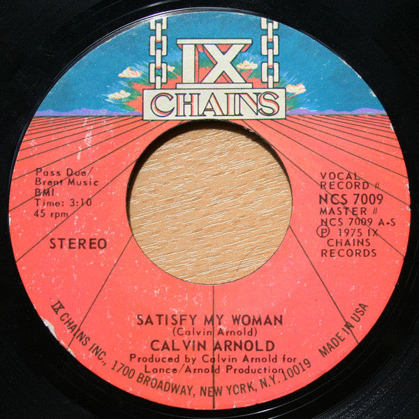 Calvin Arnold : Satisfy My Woman / You'll Do It (7