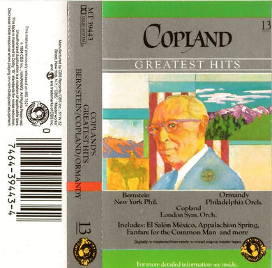Leonard Bernstein / Aaron Copland / Eugene Ormandy : Copland's Greatest Hits (Cass, Comp, RE, RM)