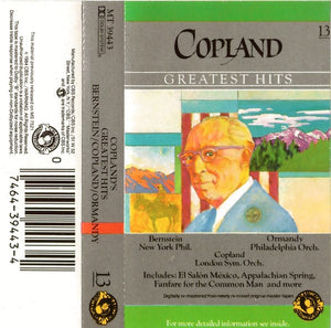 Leonard Bernstein / Aaron Copland / Eugene Ormandy : Copland's Greatest Hits (Cass, Comp, RE, RM)