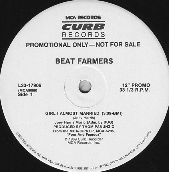 The Beat Farmers : Girl I Almost Married (12
