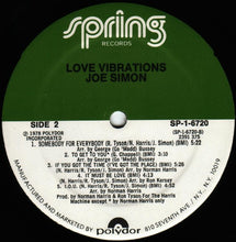 Load image into Gallery viewer, Joe Simon : Love Vibrations (LP, Album, Mon)