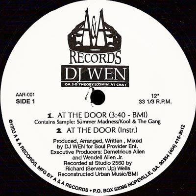 DJ Wen : At The Door / Comin At Cha (12