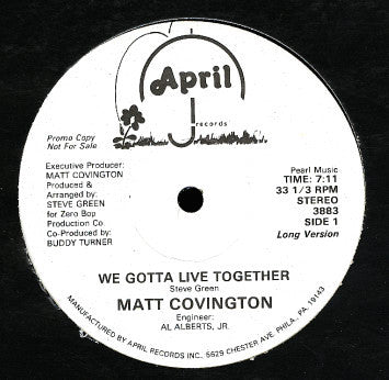 Matt Covington : We Gotta Live Together (12