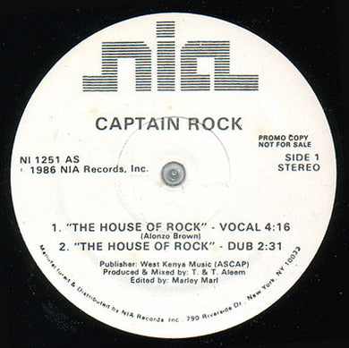 Captain Rock : House Of Rock / You Stink (12