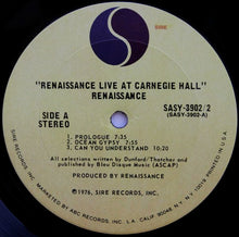 Load image into Gallery viewer, Renaissance (4) : Live At Carnegie Hall (2xLP, Album, Pit)