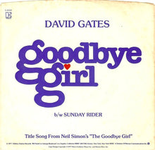 Load image into Gallery viewer, David Gates : Goodbye Girl (7", Single)