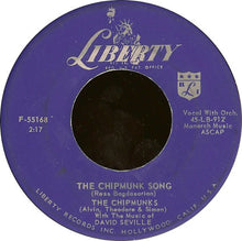 Load image into Gallery viewer, The Chipmunks : The Chipmunk Song (7", Single, Mono, Ind)