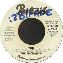 Load image into Gallery viewer, The McCrarys : You (7&quot;, Promo)