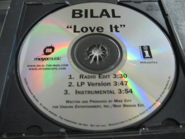 Bilal : Love It (CD, Single, Promo)