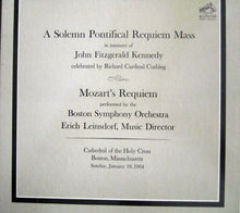 Load image into Gallery viewer, Wolfgang Amadeus Mozart, Erich Leinsdorf / Boston Symphony Orchestra : Solemn Pontifical Mass Of Requiem: Mozart Requiem Mass (2xLP, Mono)