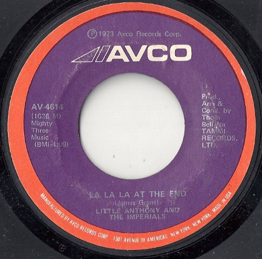 Little Anthony & The Imperials : La La La At The End / Lazy Suzan (7
