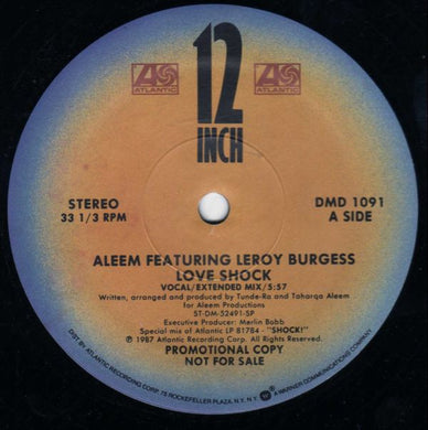 Aleem Featuring Leroy Burgess : Love Shock (12