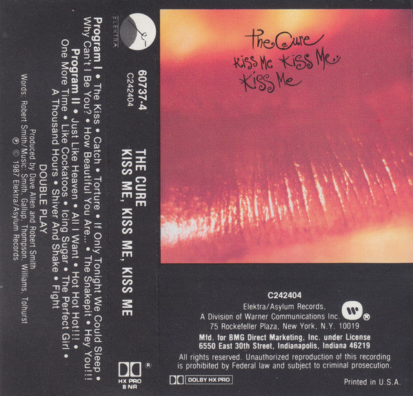 The Cure : Kiss Me, Kiss Me, Kiss Me (Cass, Album, Club, RE, BMG)