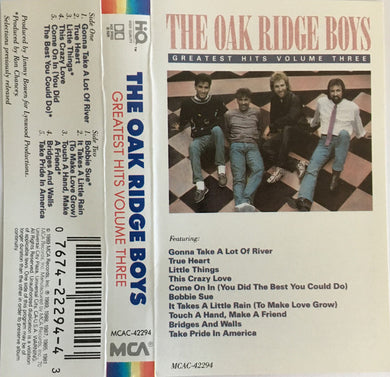 The Oak Ridge Boys : Greatest Hits Volume Three (Cass, Comp, Dol)
